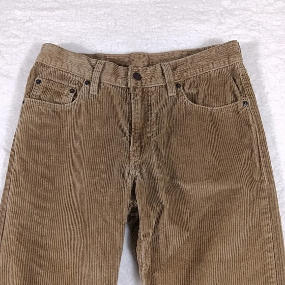 Levis Pants Womens 28x30 Tan Corduroy Straight Leg Hipster Fall Grandpa - Picture 5 of 13
